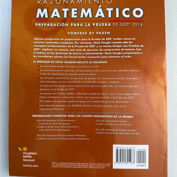 Steck-Vaughn Razonamiento Matemático Book - Picture 4 of 5